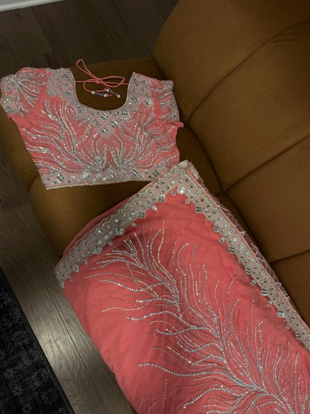 Pink Heavily Embellished Net Saree - Fancy Indian Pakistani Wear
